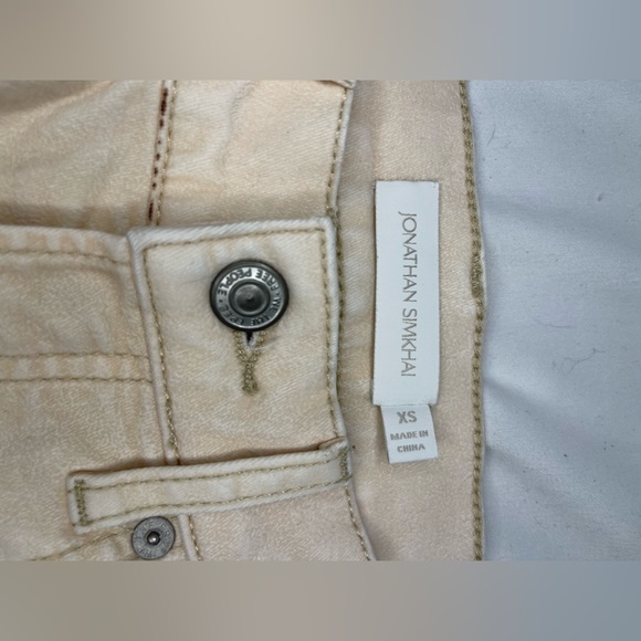 Johnathan Simkhai collaboration with Free People, Cream Velvet Pants Size XS - Picture 3 of 4